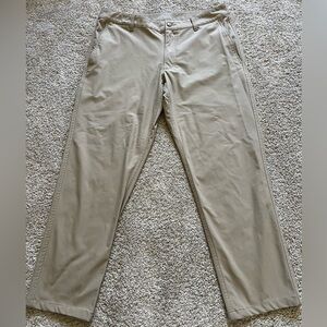 Footjoy FJ Men’s Golf Performance Pants 32x30 (33x28) Tan Stretch Flat Front